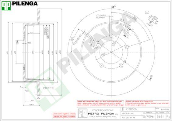 Pilenga 5681 - Brake Disc autospares.lv