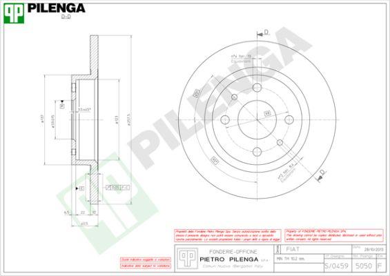 Pilenga 5050 - Brake Disc autospares.lv