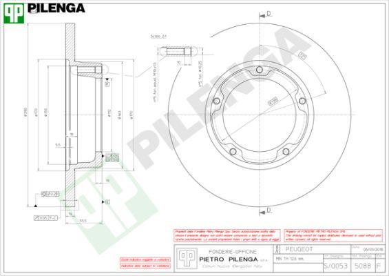 Pilenga 5088 - Brake Disc autospares.lv