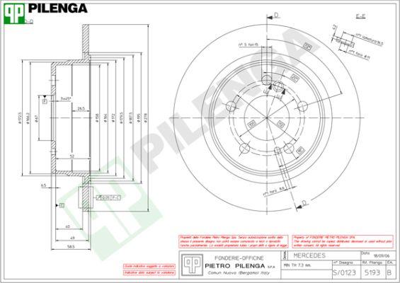 Pilenga 5193 - Brake Disc autospares.lv