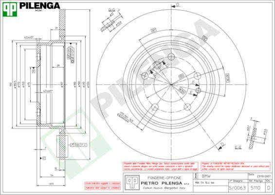 Pilenga 5110 - Brake Disc autospares.lv