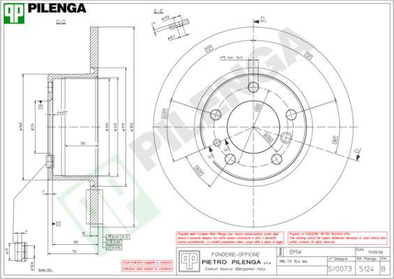 Pilenga 5124 - Brake Disc autospares.lv