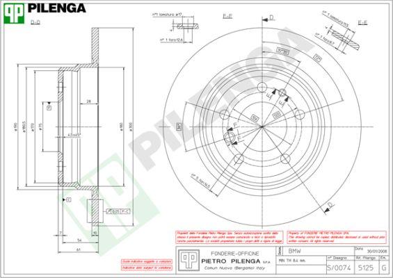 Pilenga 5125 - Brake Disc autospares.lv