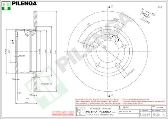 Pilenga 5120 - Brake Disc autospares.lv