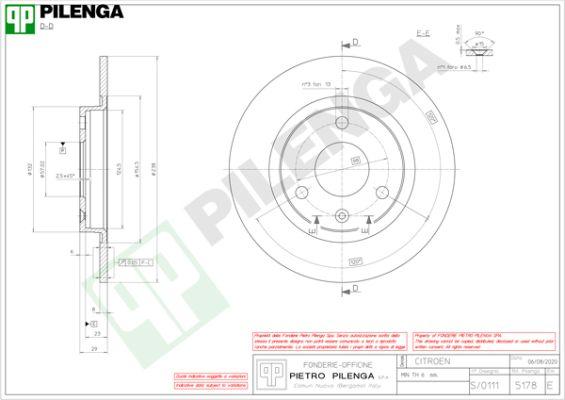 Pilenga 5178 - Brake Disc autospares.lv