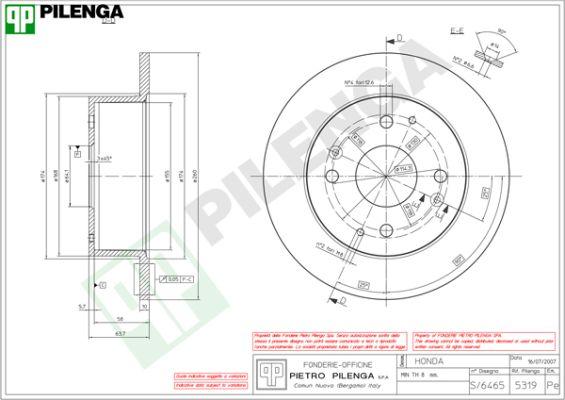 Pilenga 5319 - Brake Disc autospares.lv