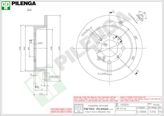 Pilenga 5310 - Brake Disc autospares.lv