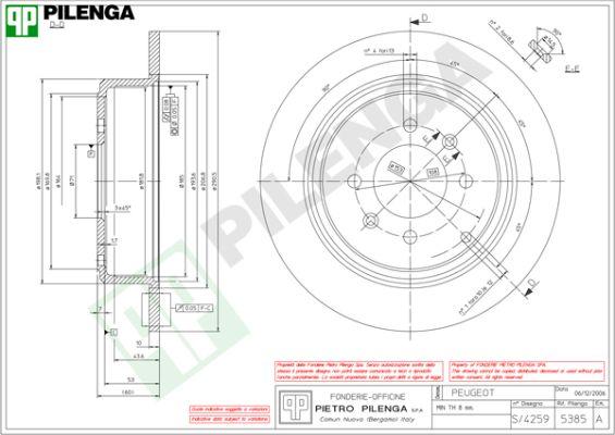 Pilenga 5385 - Brake Disc autospares.lv