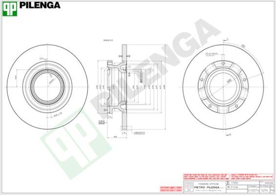 Pilenga 5294 - Brake Disc autospares.lv