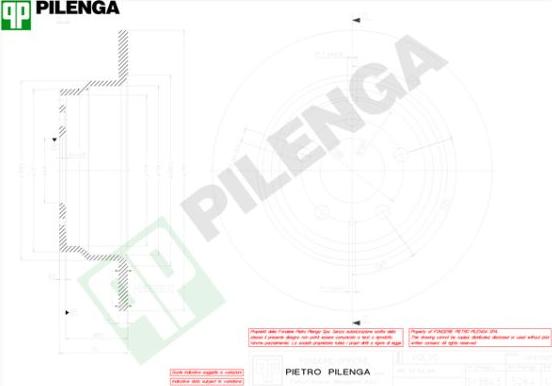 Pilenga 5264 - Brake Disc autospares.lv