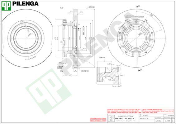 Pilenga 5286 - Brake Disc autospares.lv