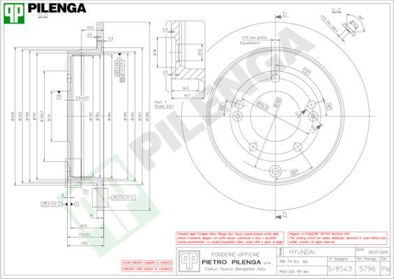 Pilenga 5796 - Brake Disc autospares.lv