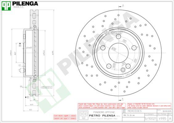 Pilenga V995 - Brake Disc autospares.lv