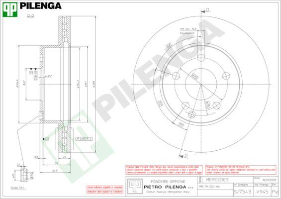 Pilenga V945 - Brake Disc autospares.lv