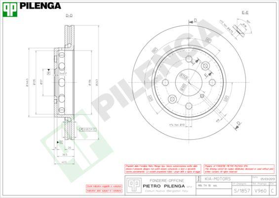 Pilenga V960 - Brake Disc autospares.lv