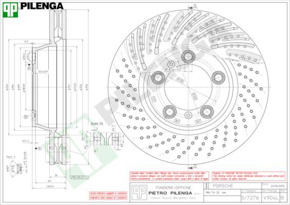 Pilenga V904L - Brake Disc autospares.lv