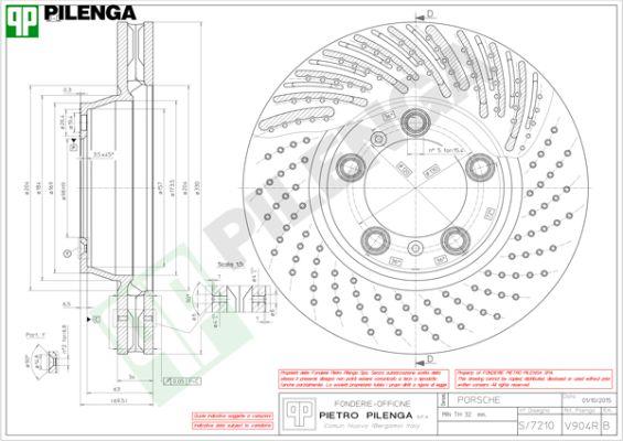 Pilenga V904R - Brake Disc autospares.lv