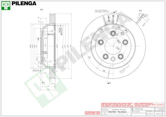 Pilenga V903 - Brake Disc autospares.lv