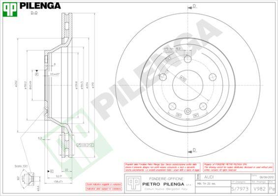 Pilenga V982 - Brake Disc autospares.lv