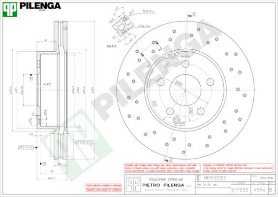 Pilenga V934 - Brake Disc autospares.lv