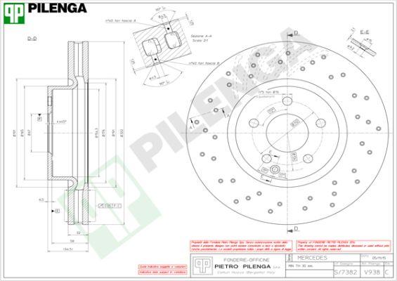 Pilenga V938 - Brake Disc autospares.lv