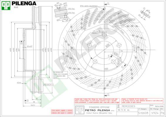 Pilenga V924 - Brake Disc autospares.lv