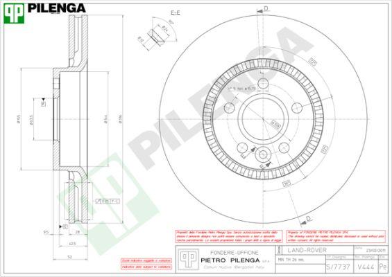 Pilenga V444 - Brake Disc autospares.lv