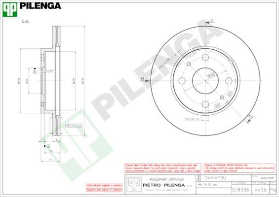 Pilenga V456 - Brake Disc autospares.lv