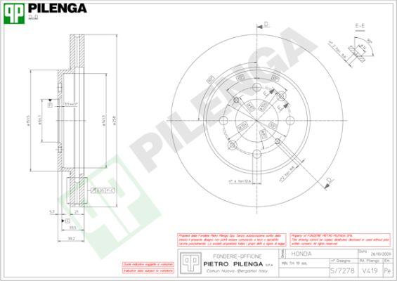 Pilenga V419 - Brake Disc autospares.lv