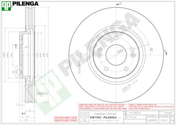 Pilenga V541 - Brake Disc autospares.lv