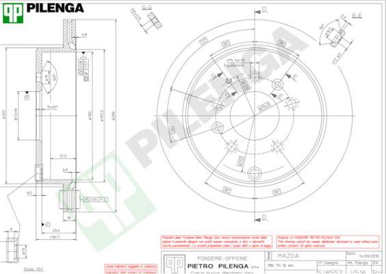 Pilenga V516 - Brake Disc autospares.lv