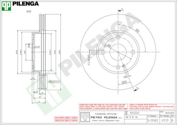 Pilenga V513 - Brake Disc autospares.lv