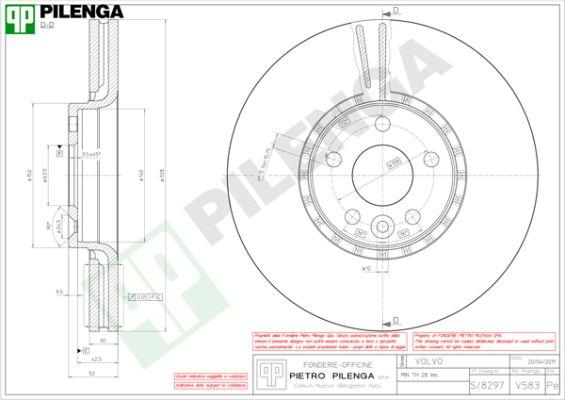 Pilenga V583 - Brake Disc autospares.lv