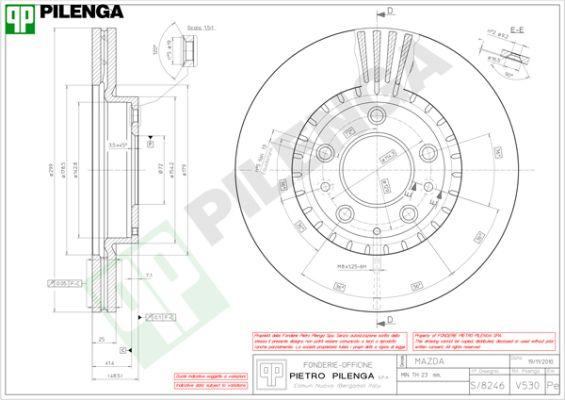 Pilenga V530 - Brake Disc autospares.lv