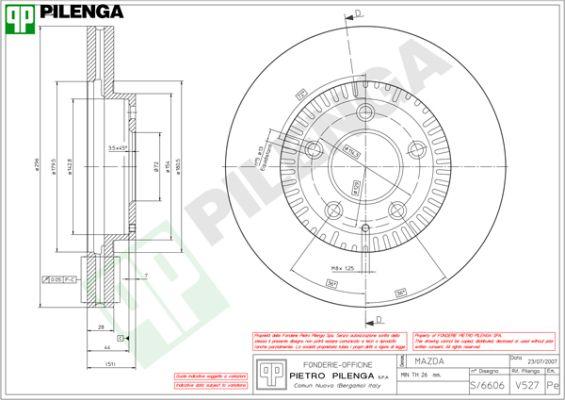 Pilenga V527 - Brake Disc autospares.lv