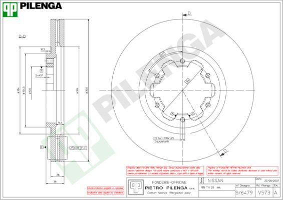 Pilenga V573 - Brake Disc autospares.lv