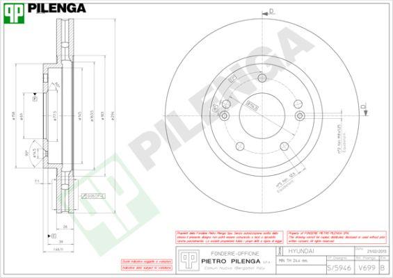 Pilenga V699 - Brake Disc autospares.lv