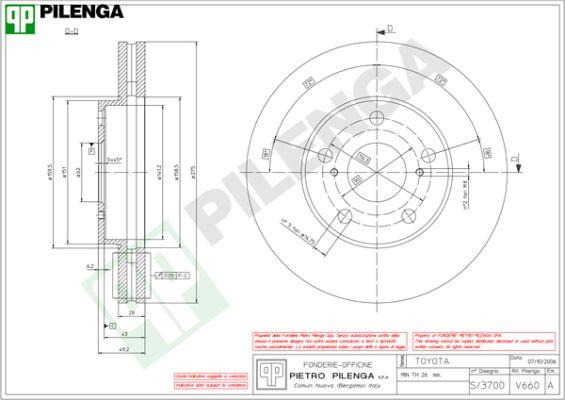 Pilenga V660 - Brake Disc autospares.lv