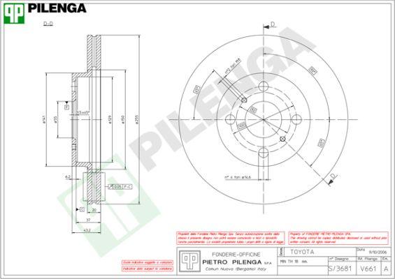 Pilenga V661 - Brake Disc autospares.lv