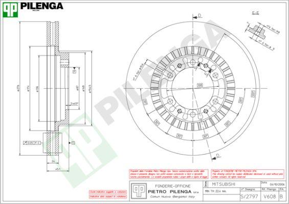 Pilenga V608 - Brake Disc autospares.lv