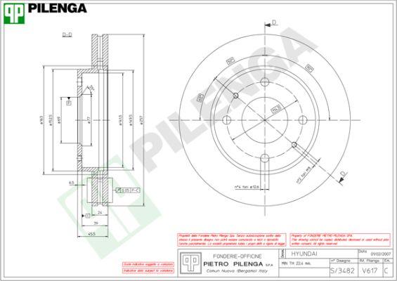 Pilenga V617 - Brake Disc autospares.lv