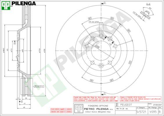 Pilenga V095 - Brake Disc autospares.lv