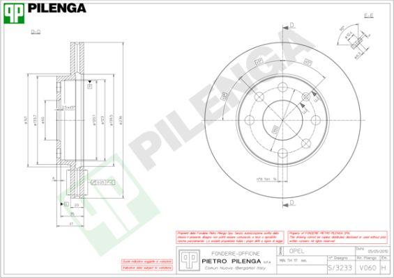 Pilenga V060 - Brake Disc autospares.lv