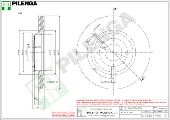 Pilenga V014 - Brake Disc autospares.lv