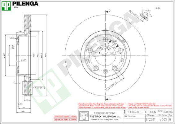 Pilenga V085 - Brake Disc autospares.lv