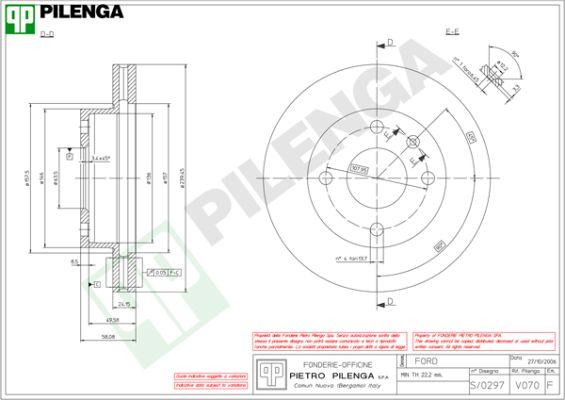 Pilenga V070 - Brake Disc autospares.lv