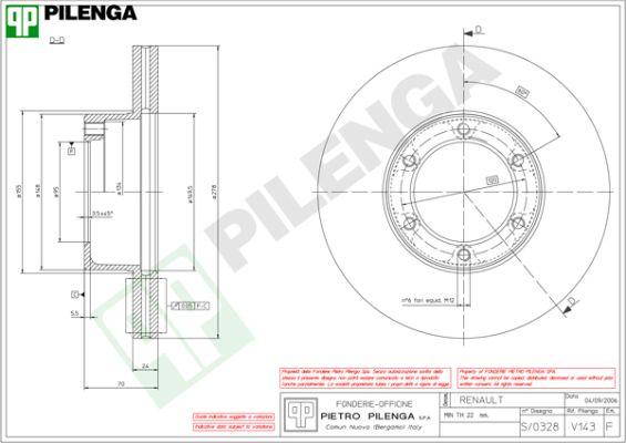 Pilenga V143 - Brake Disc autospares.lv