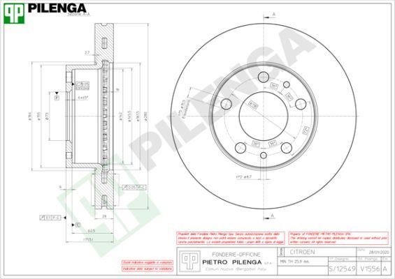 Pilenga V1556 - Brake Disc autospares.lv