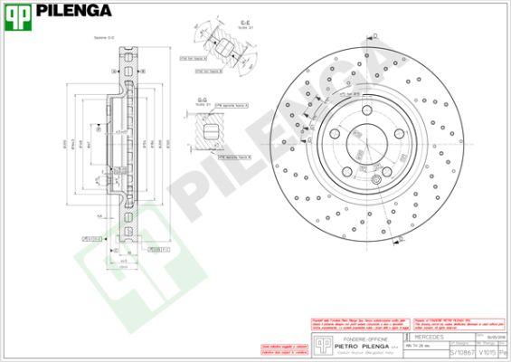 Pilenga V1015 - Brake Disc autospares.lv