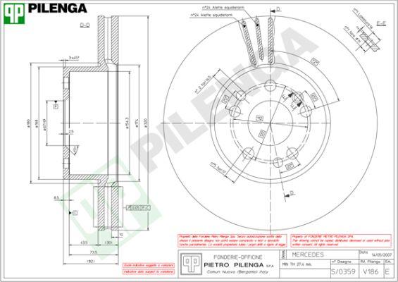 Pilenga V186 - Brake Disc autospares.lv